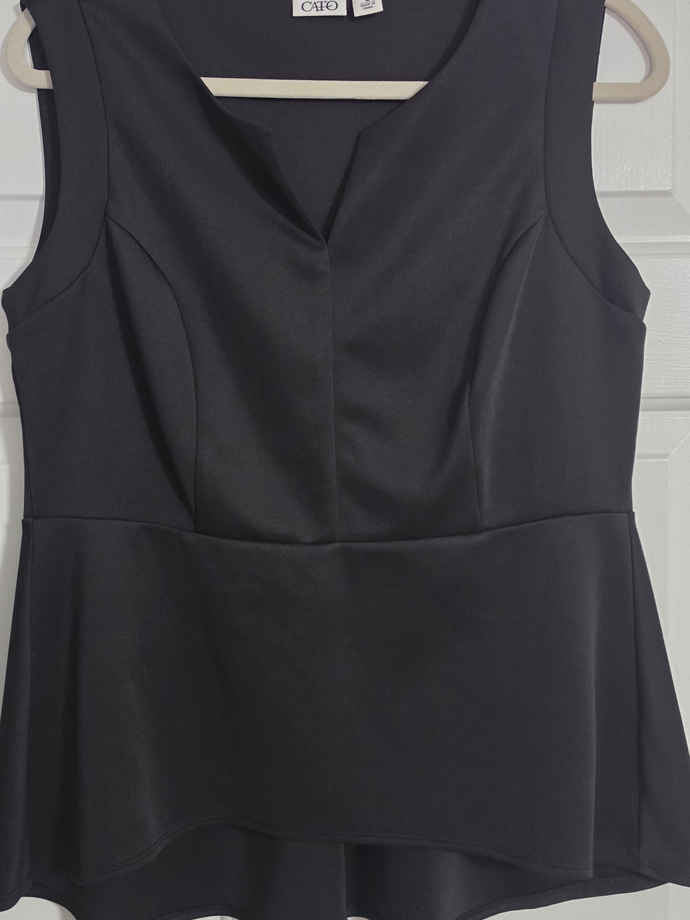 Cato Black Sleeveless Peplum Top Dress